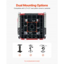 VEVOR Asiento de Barco con Respaldo Alto 2 Piezas Cojín de Esponja, Negro y Rojo