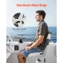 VEVOR Asiento de Barco con Respaldo Alto 2 Piezas Cojín de Esponja, Negro y Gris