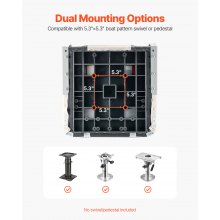 VEVOR Asiento de Barco con Respaldo Alto 2 Piezas Cojín de Esponja, Negro y Gris