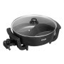 VEVOR Electric Hot Pot 1360 W 5 L Shabu-Shabu Pot with Two Flavors, Non-Stick Electric Stove with Divider, Clear Glass Lid, Temperature Control, Hot Pot for 6-10 People
