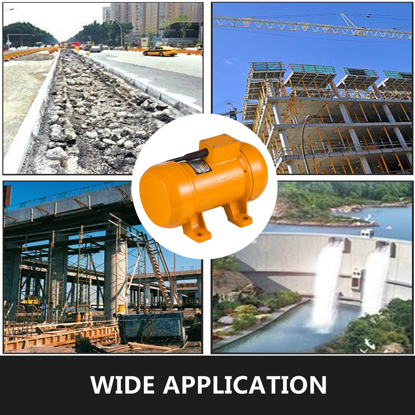 Motor Vibrador De Hormigón 250w Construcción Vibración 2480 Rpm