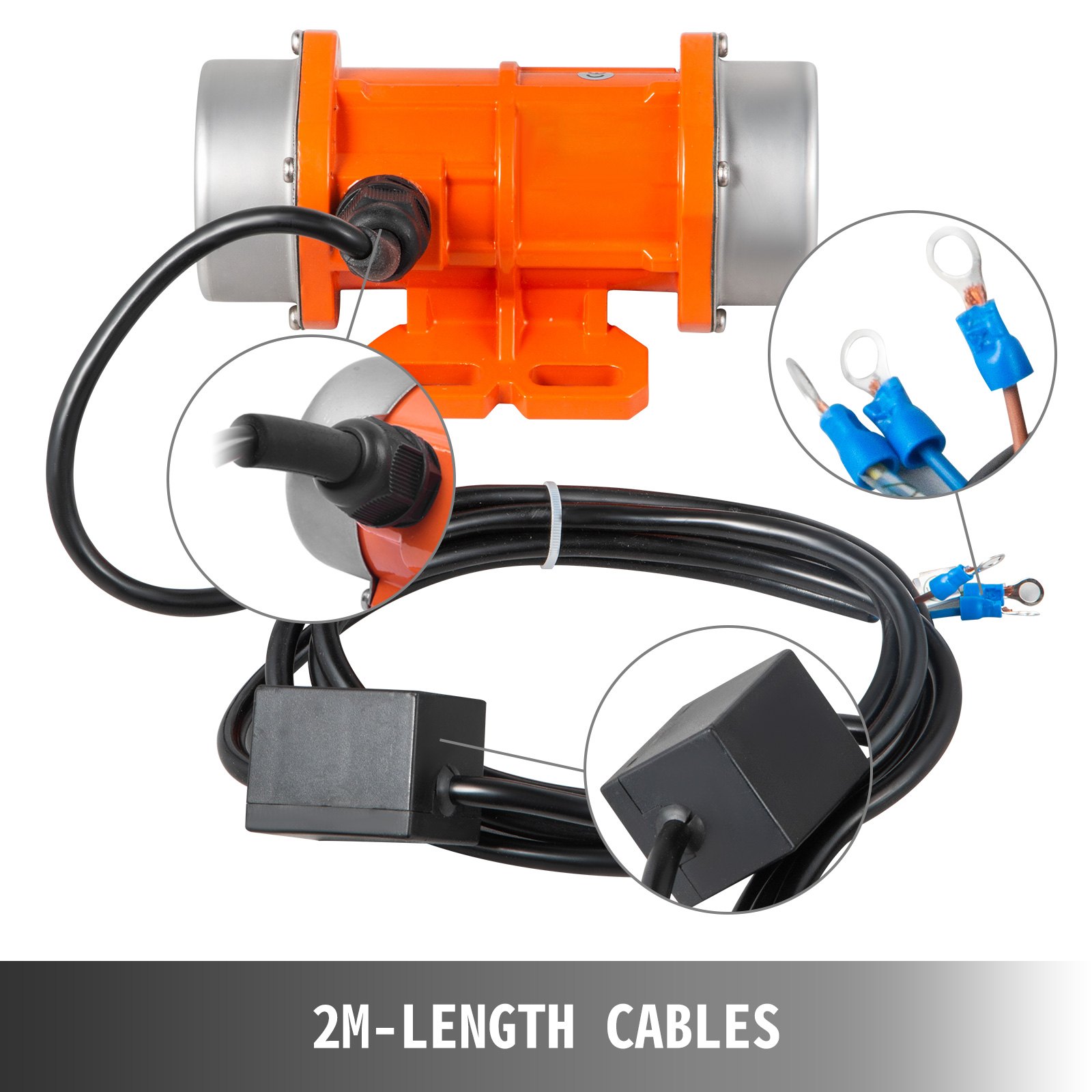 VEVOR Motor Vibratorio 90 W, Motor de Vibración Asynchronous 90 W, Motor Vibración, Motor de Vibración Asynchronous Monofásico, Motor Vibrador Eléctrico, para Aplicación en Minería, Metalurgia