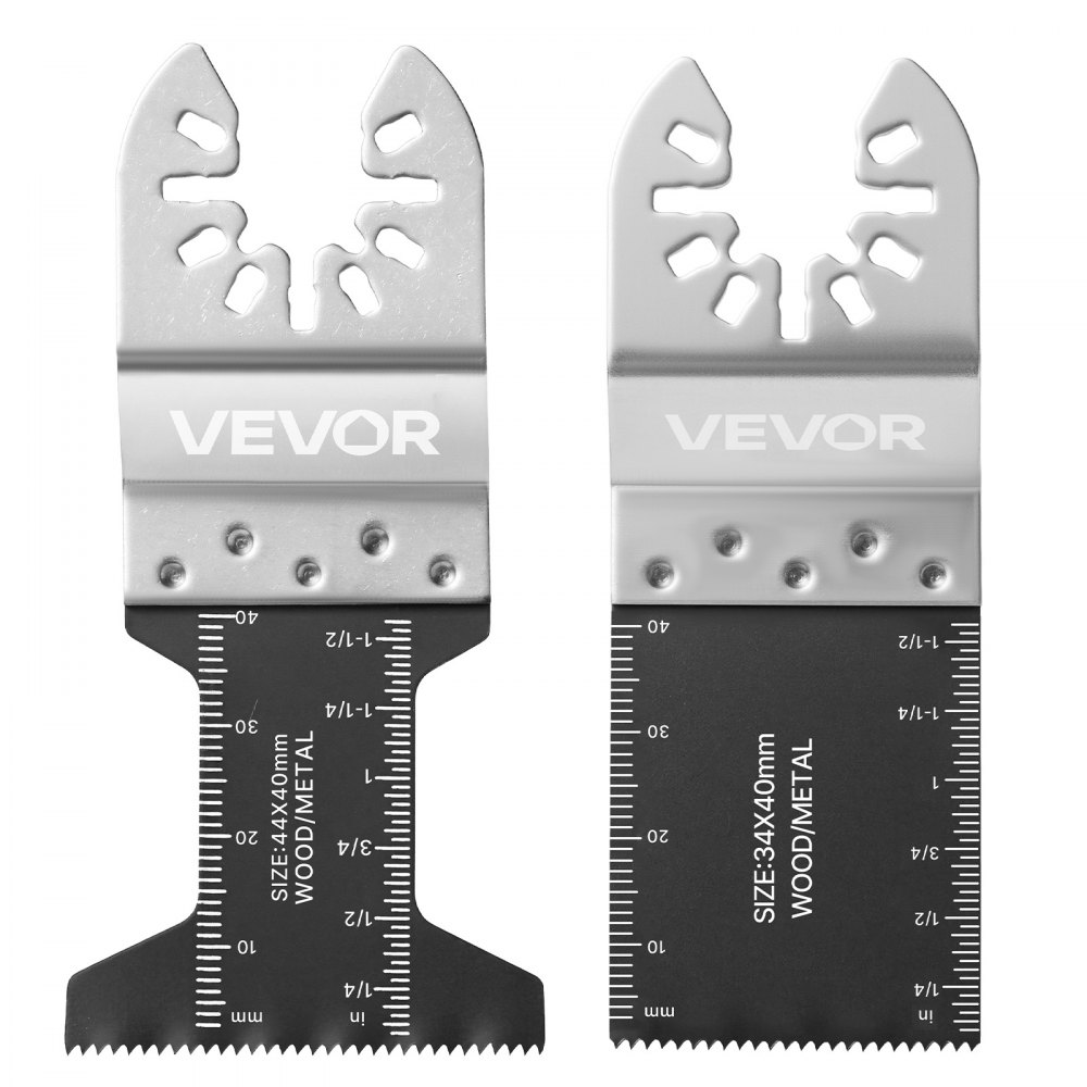 VEVOR Kit de Hojas de Sierra Oscilante, 36 Piezas de Hojas Multiherramienta Universal con 2 Raspadores, 2 Almohadillas de Lijado y 120 Papeles de Lija, 11 Tipos de Cuchillas para Madera Metal Plástico
