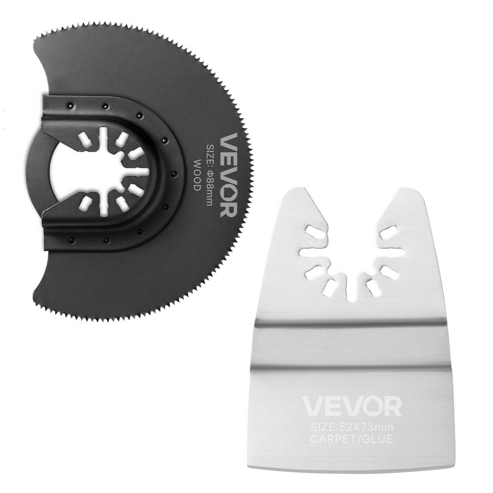 VEVOR Kit de Hojas de Sierra Oscilante, 36 Piezas de Hojas Multiherramienta Universal con 2 Raspadores, 2 Almohadillas de Lijado y 120 Papeles de Lija, 11 Tipos de Cuchillas para Madera Metal Plástico