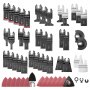 VEVOR Kit de Hojas de Sierra Oscilante, 36 Piezas de Hojas Multiherramienta Universal con 2 Raspadores, 2 Almohadillas de Lijado y 120 Papeles de Lija, 11 Tipos de Cuchillas para Madera Metal Plástico
