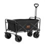 VEVOR Carro plegable, carro de playa de 3 pies cúbicos con ruedas todo terreno, carro plegable resistente, soporte para bebidas con capacidad de peso de 350 libras, carro deportivo para camping