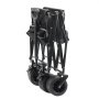 VEVOR Carro plegable, carro de playa de 3 pies cúbicos con ruedas todo terreno, carro plegable resistente, soporte para bebidas con capacidad de peso de 350 libras, carro deportivo para camping
