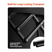 VEVOR Carro Plegable con Portón Trasero Extendido Capacidad de 204,12 kg, Negro