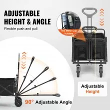 VEVOR Carro plegable para playa de 2 pies cúbicos, resistente, 220 libras
