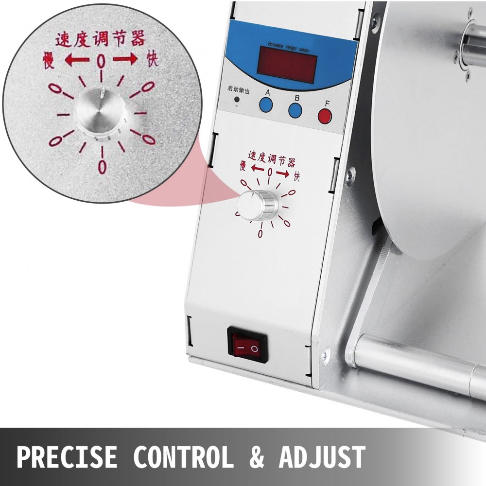 VEVOR Máquina Automática de Rebobinado de Etiquetas, Etiquetado Eléctrica, Máquina Enrolladora de Etiquetas, 20 x 23 x 26 cm (8" x 10" x 11"), Máquina Rebobinadora, Adecuada para Impresoras