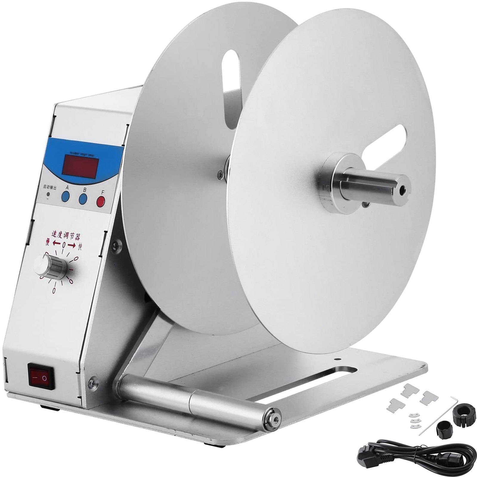 VEVOR Máquina Automática de Rebobinado de Etiquetas, Etiquetado Eléctrica, Máquina Enrolladora de Etiquetas, 20 x 23 x 26 cm (8" x 10" x 11"), Máquina Rebobinadora, Adecuada para Impresoras