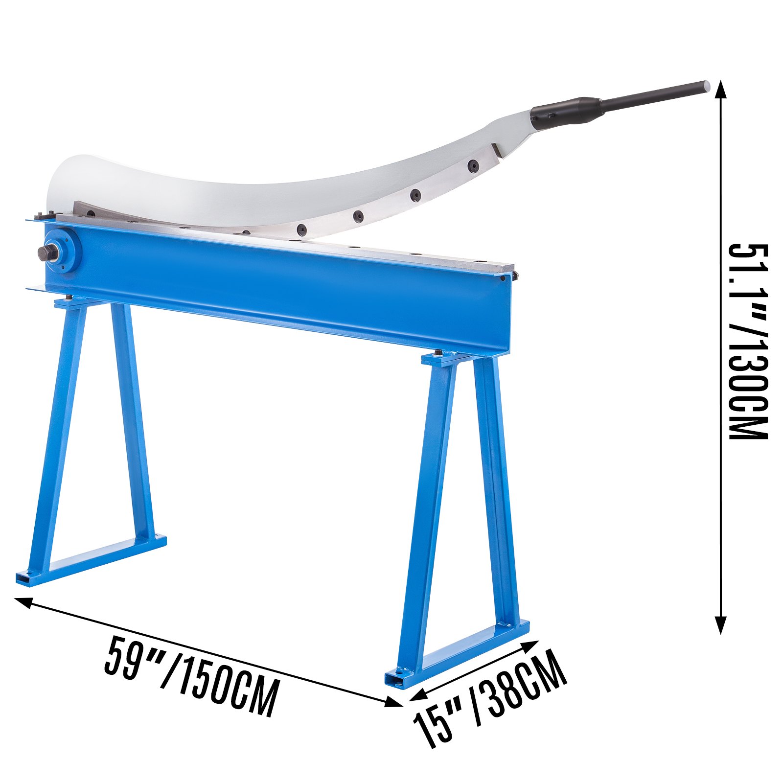 Vevor Cizalla Guillotina Manual Cama Longitud 1300 mm Para Cortar Placa Metal