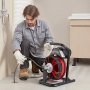 VEVOR Desatascador de Desagües Eléctrico 15m x 8mm Máquina de Limpieza de Tuberías con Alimentación Automática Interruptor de Pedal Neumático Limpiador de Tubos de Drenaje para Tuberías de 5-10 cm