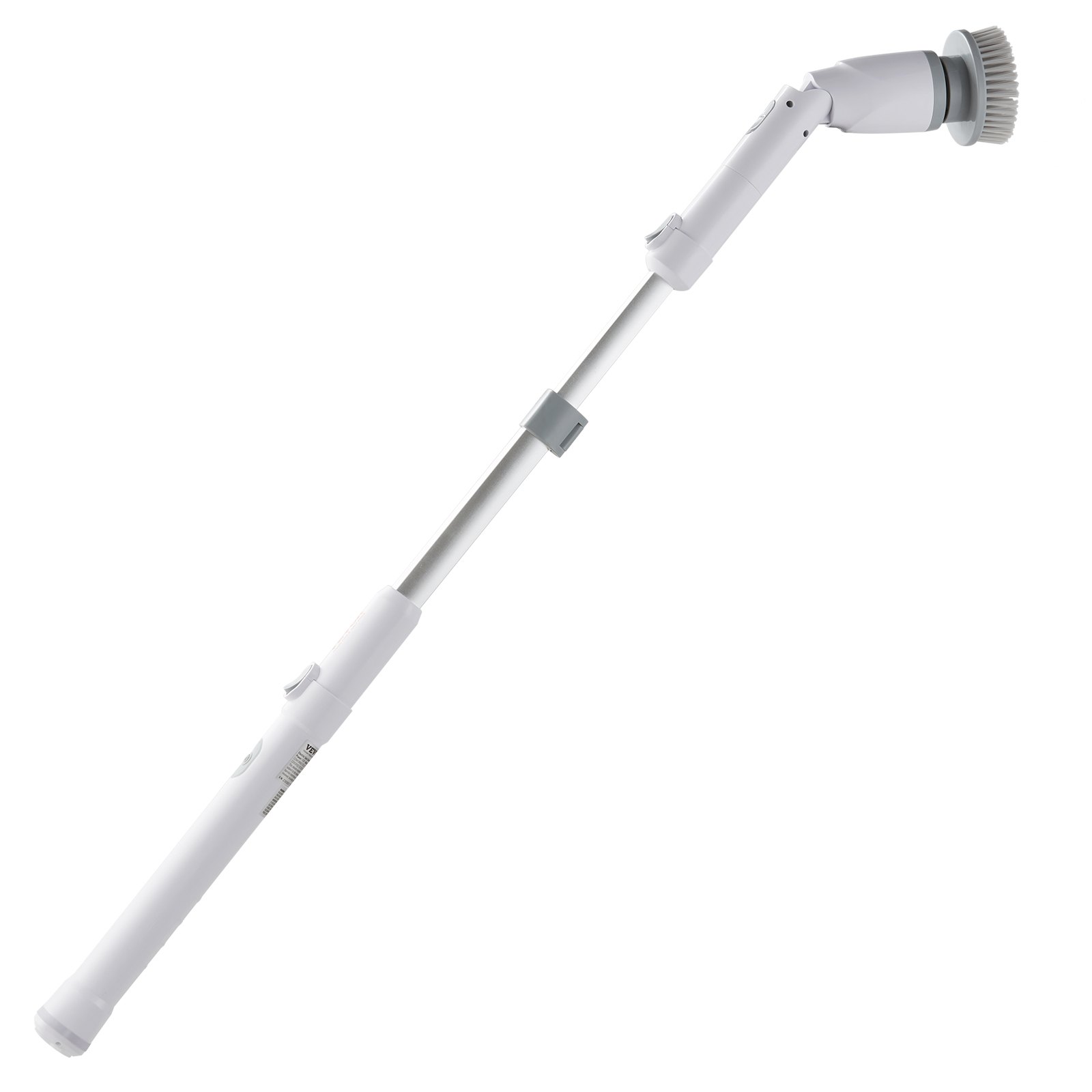 VEVOR Cepillo de Limpieza Eléctrico Recargable sin Cable Fregadora Giratoria Eléctrica con 4 Cabezales Recambiables Velocidad de 280/380 rpm Longitud y Ángulo Ajustables para Bañeras Baños Cocinas