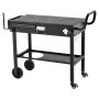VEVOR Outdoor Grill Cart, 787 x 432mm Tabletop Size Grilling Table, Foldable Outdoor Cooking Table with Tissue Holder, Wheels, Magnetic Tool Rack, BBQ Prep Tables for Picnic, Kitchen, Courtyard