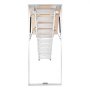 VEVOR Escalera Escamoteable de Aluminio para Techo, Escaleras de Ático Plegable con Trampilla, Cuerda de Tracción, Soporte Hidráulico, Altura Ajustable 2,34–3,15 m, Capacidad 170 kg, Ahorra Espacio