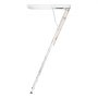 VEVOR Escalera Escamoteable de Aluminio para Techo, Escaleras de Ático Plegable con Trampilla, Cuerda de Tracción, Soporte Hidráulico, Altura Ajustable 2,34–3,15 m, Capacidad 170 kg, Ahorra Espacio