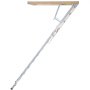 VEVOR Telescopic Ladder 158.8 kg Step Ladder 12 Steps Installation Height from 290 to 300 cm or 341 to 366 cm Folding Ladder Aluminum + Wood Household Ladder with Hydraulically Damped Descent Design