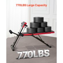 VEVOR Silla Romana con Banco Hiperextensión Plegable para Gimnasio Carga 350 kg
