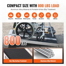VEVOR Rampa para silla de ruedas, capacidad de 800 libras, rampa de umbral plegable portátil de aluminio antideslizante de 36 pulgadas para scooter, discapacitados, escalones, hogar, escaleras