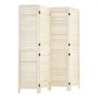 VEVOR Biombo Plegable 4 Paneles, Separador de Ambientes de Madera, Parabán, Pantalla de Privacidad para Dormitorio Despacho, Decoración de Habitación, 1640 x 1702 mm, Kit Completo de Montaje, Blanco
