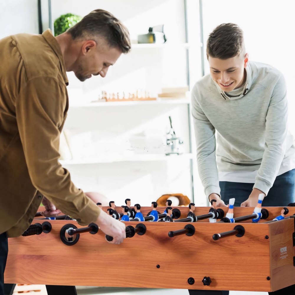VEVOR Mesa de Futbolín Plegable, Tamaño Estándar, Ideal para Interiores, Hogar, Familia y Sala de Juegos, Juego de Fútbol Resistente, Incluye 2 Pelotas, 1065 x 605 x 810 mm, para 2 a 4 Jugadores