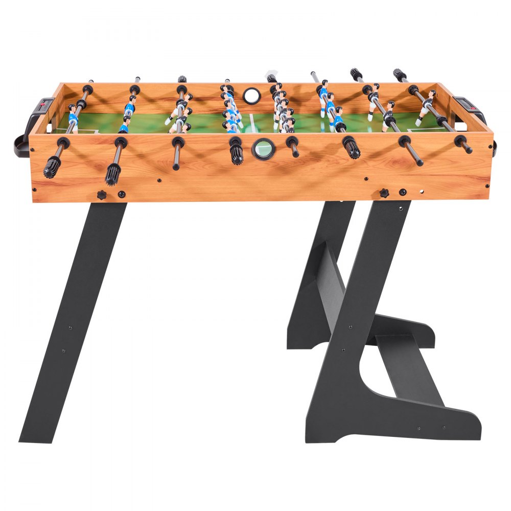 VEVOR Mesa de Futbolín Plegable, Tamaño Estándar, Ideal para Interiores, Hogar, Familia y Sala de Juegos, Juego de Fútbol Resistente, Incluye 2 Pelotas, 1065 x 605 x 810 mm, para 2 a 4 Jugadores