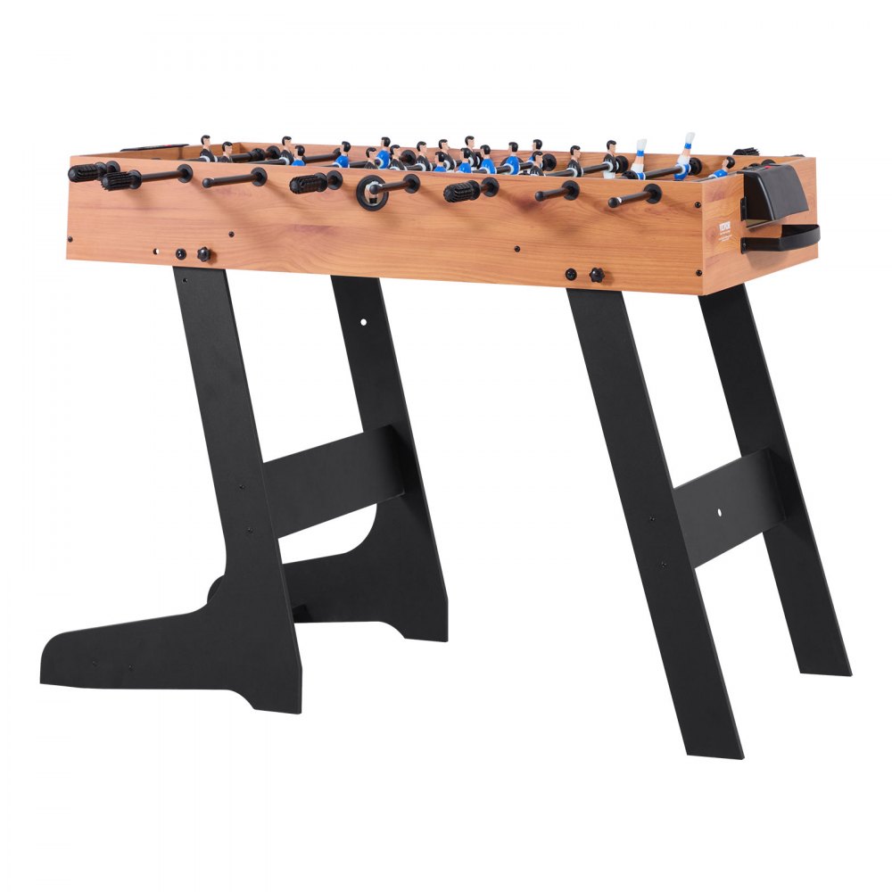 VEVOR Mesa de Futbolín Plegable, Tamaño Estándar, Ideal para Interiores, Hogar, Familia y Sala de Juegos, Juego de Fútbol Resistente, Incluye 2 Pelotas, 1065 x 605 x 810 mm, para 2 a 4 Jugadores