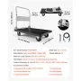 VEVOR Carro Plataforma Plegable 895 x 595 mm, Carretilla de Transporte Carga de 299,37 kg, Carrito Portaequipajes con Plataforma con Ruedas de 127 mm, Asa de Empuje para Tareas Domésticas, Almacén