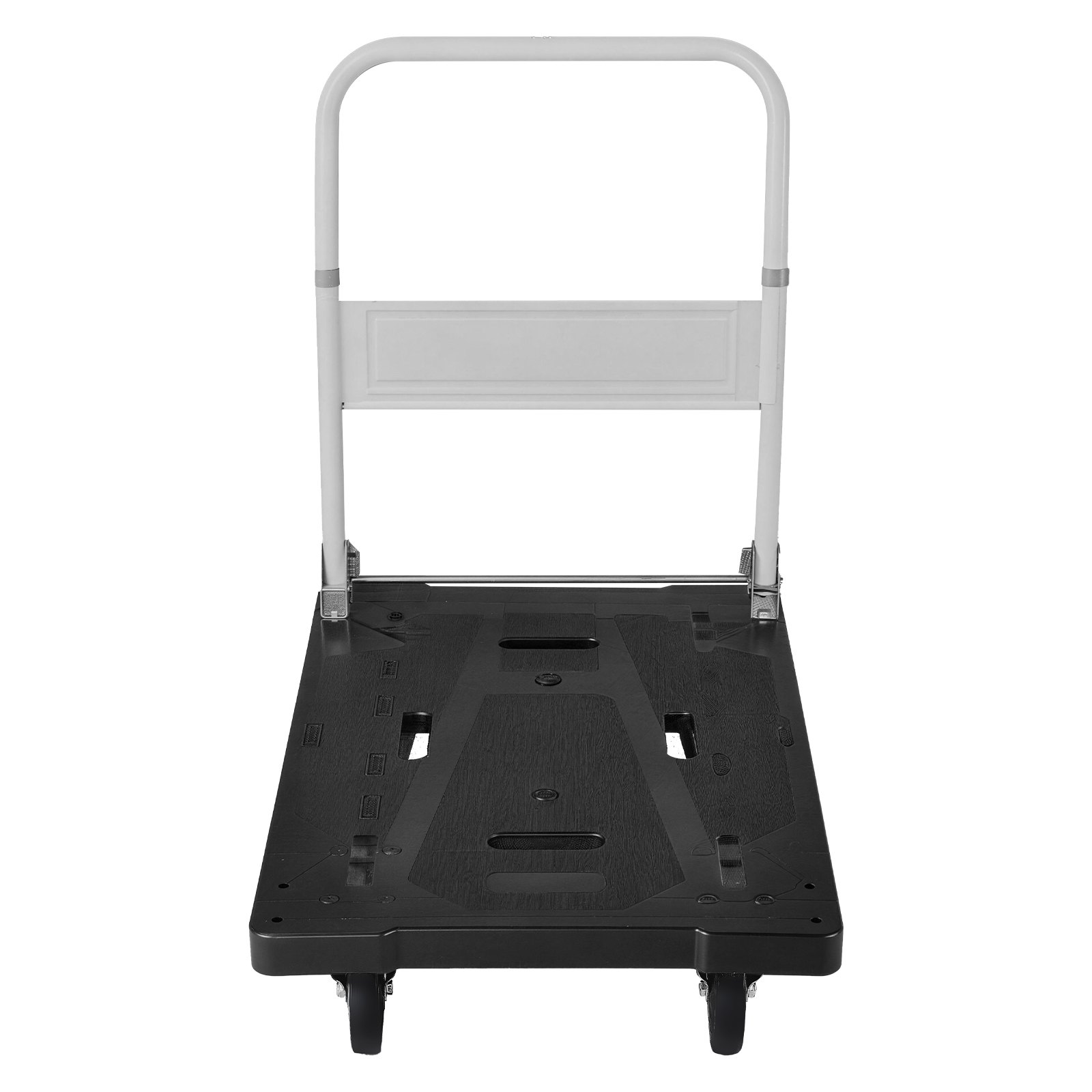 VEVOR Carro Plataforma Plegable 895 x 595 mm, Carretilla de Transporte Carga de 299,37 kg, Carrito Portaequipajes con Plataforma con Ruedas de 127 mm, Asa de Empuje para Tareas Domésticas, Almacén