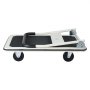 VEVOR Foldable Push Cart Dolly, 299.37 kg Capacity, Folding Platform Truck with Swivel Wheels, Moving Platform Hand Truck Flatbed Cart, Space Saving Push Handle, for Easy Storage, 900 x 870 x 610 mm
