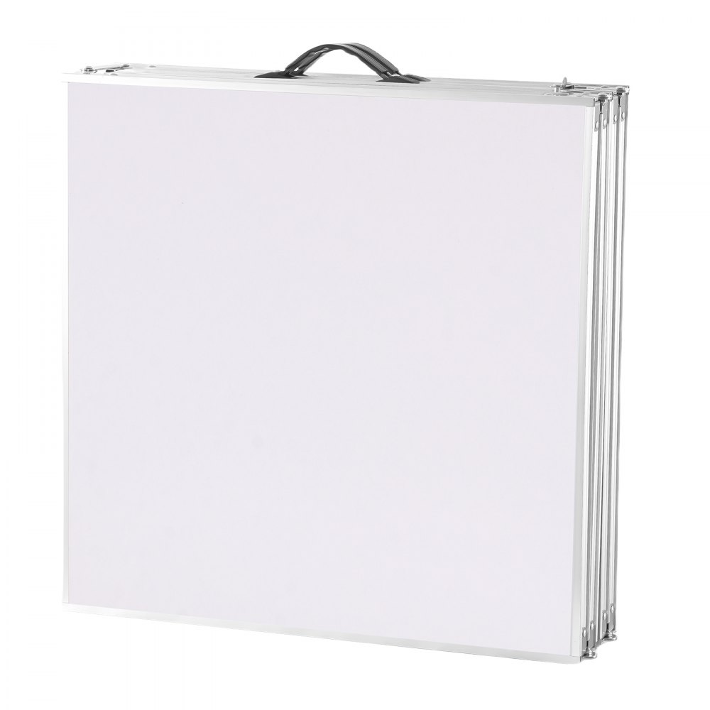 VEVOR Mesa de Juego de Beer Pong 240 x 60 x 52/70 cm Plegable y Portátil, Mesa Ligera con Agujeros para Vaso y 6 Pelotas de Ping Pong, Carga de 30 kg, para Oficina, Fiestas, Viajes, Camping, Blanco