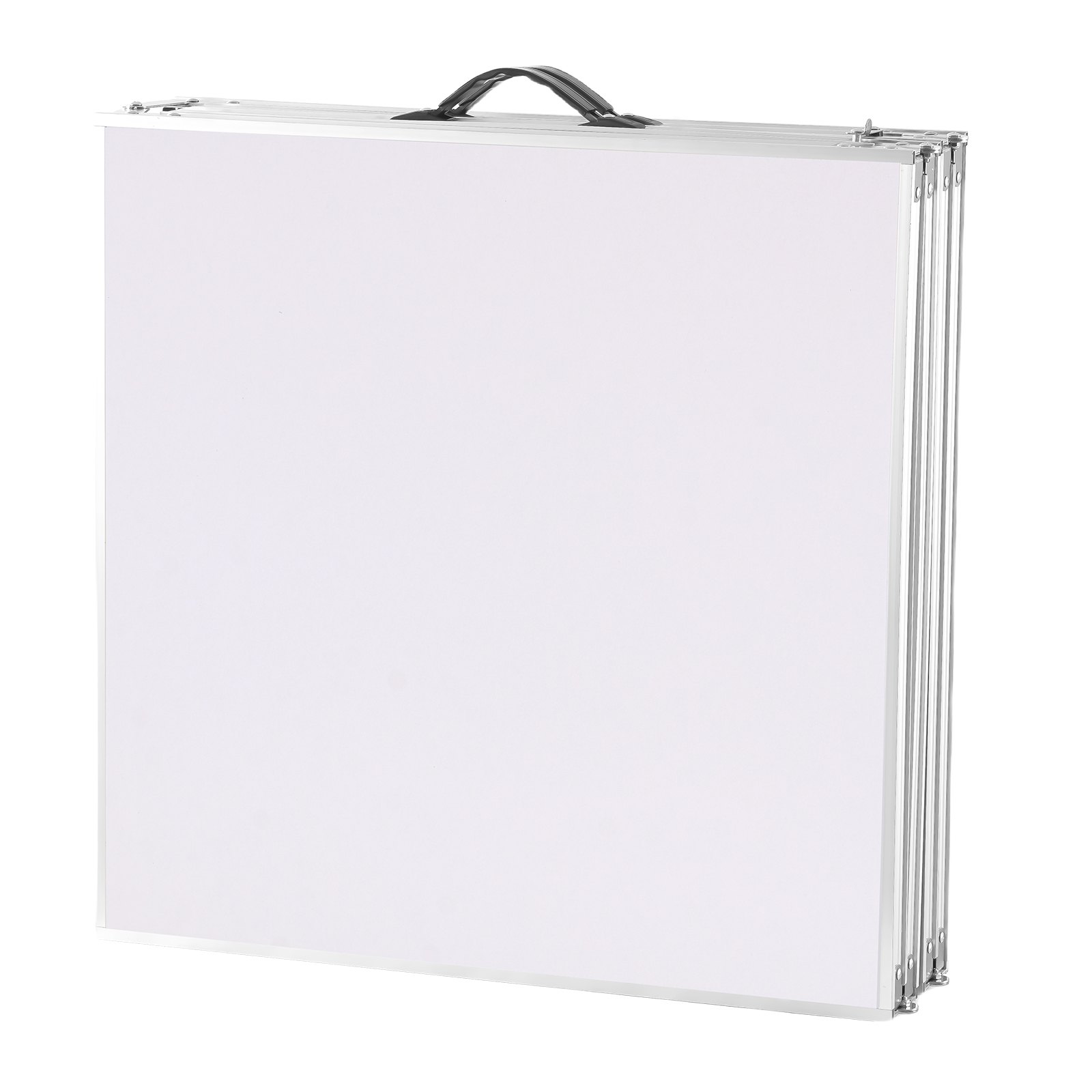 VEVOR Mesa de Juego de Beer Pong 240 x 60 x 52/70 cm Plegable y Portátil, Mesa Ligera con Agujeros para Vaso y 6 Pelotas de Ping Pong, Carga de 30 kg, para Oficina, Fiestas, Viajes, Camping, Blanco