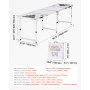 VEVOR Portable Beer Pong Table, Foldable Tailgate Table with Cup Holes & Dry-Erase Marker & Carrying Handles, Height-Adjustable Table for Office, Tailgate Party and Camping