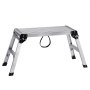 VEVOR Plataforma de Trabajo Carga de 150 kg Banco de Trabajo Plegable 76 x 30 x 50,8 cm Peldaños de Aluminio Pies Antideslizantes Mesa de Trabajo para Lavado de Coches Pintura Decoración para Hogar
