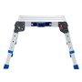 VEVOR Plataforma Plegable de Trabajo, Altura Ajustable de 305 ​​a 406 mm, Capacidad de 226,8 kg, Escalera-Taburete de Aluminio Portátil, Plegable, Antideslizante para Pintura, Mantenimiento y Hogar