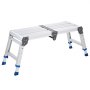 VEVOR Plataforma Plegable de Trabajo Capacidad de 226,8 kg, Altura Ajustable de 360 ​​a 508 mm, Escalera-Taburete de Aluminio Plegable, Portátil, Antideslizante para Pintura, Mantenimiento y Hogar