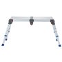VEVOR Plataforma Plegable de Trabajo Capacidad de 226,8 kg, Altura Ajustable de 360 ​​a 508 mm, Escalera-Taburete de Aluminio Plegable, Portátil, Antideslizante para Pintura, Mantenimiento y Hogar