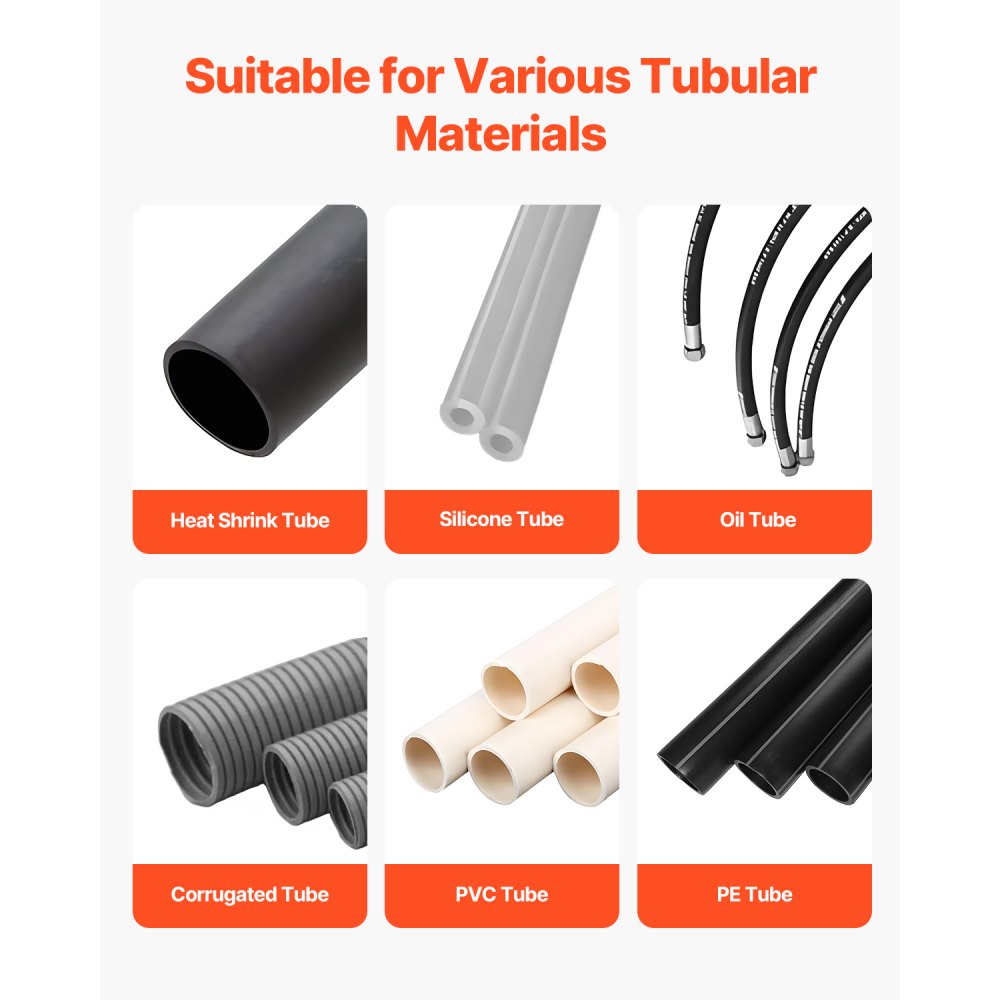 VEVOR Máquina Cortadora Automática de Tubos Termorretráctiles con Pantalla LCD, Diámetro de Corte de 1 mm a 20 mm y Longitud de Corte de 0,1 mm a 99999,9 mm, Ideal para Tubos de PVC, PE, Silicona