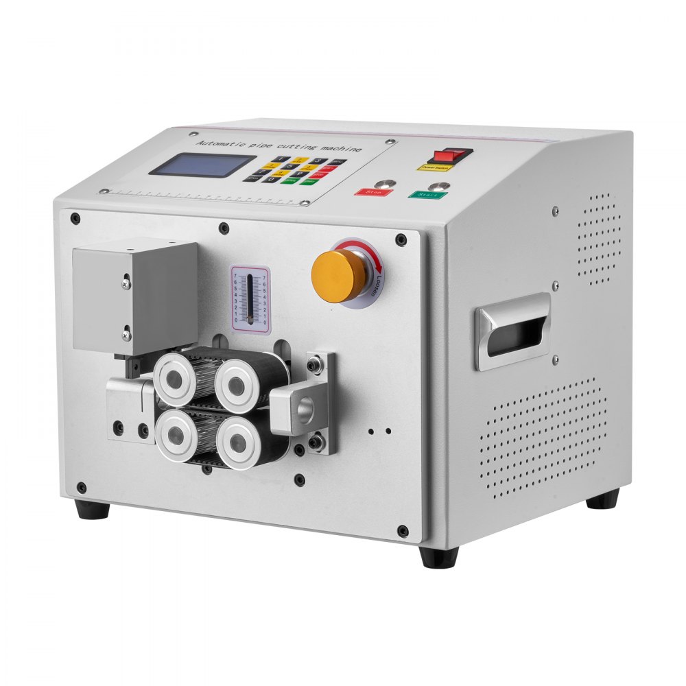 VEVOR Máquina Cortadora Automática de Tubos Termorretráctiles con Pantalla LCD, Diámetro de Corte de 1 mm a 20 mm y Longitud de Corte de 0,1 mm a 99999,9 mm, Ideal para Tubos de PVC, PE, Silicona