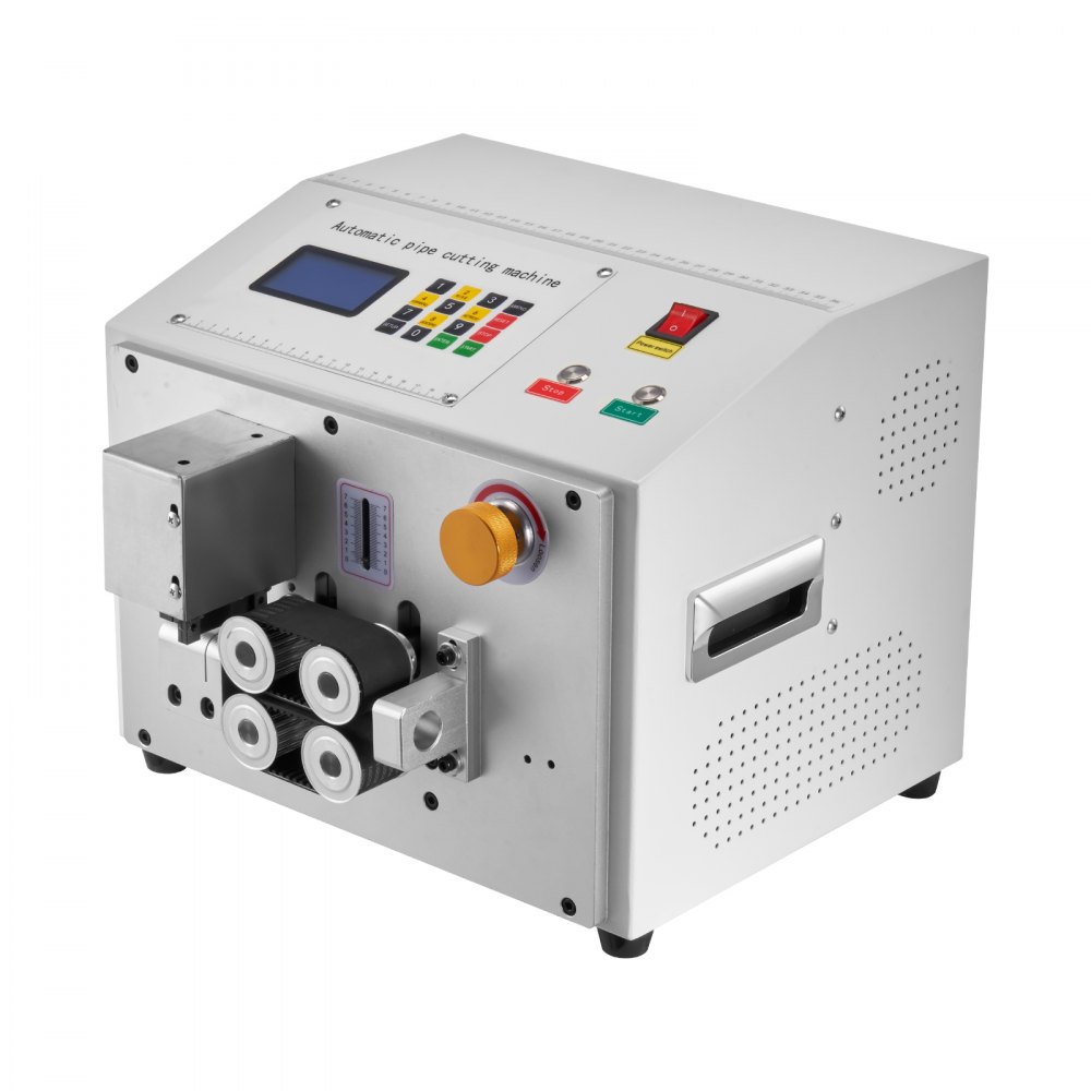 VEVOR Máquina Cortadora Automática de Tubos Termorretráctiles con Pantalla LCD, Diámetro de Corte de 1 mm a 20 mm y Longitud de Corte de 0,1 mm a 99999,9 mm, Ideal para Tubos de PVC, PE, Silicona