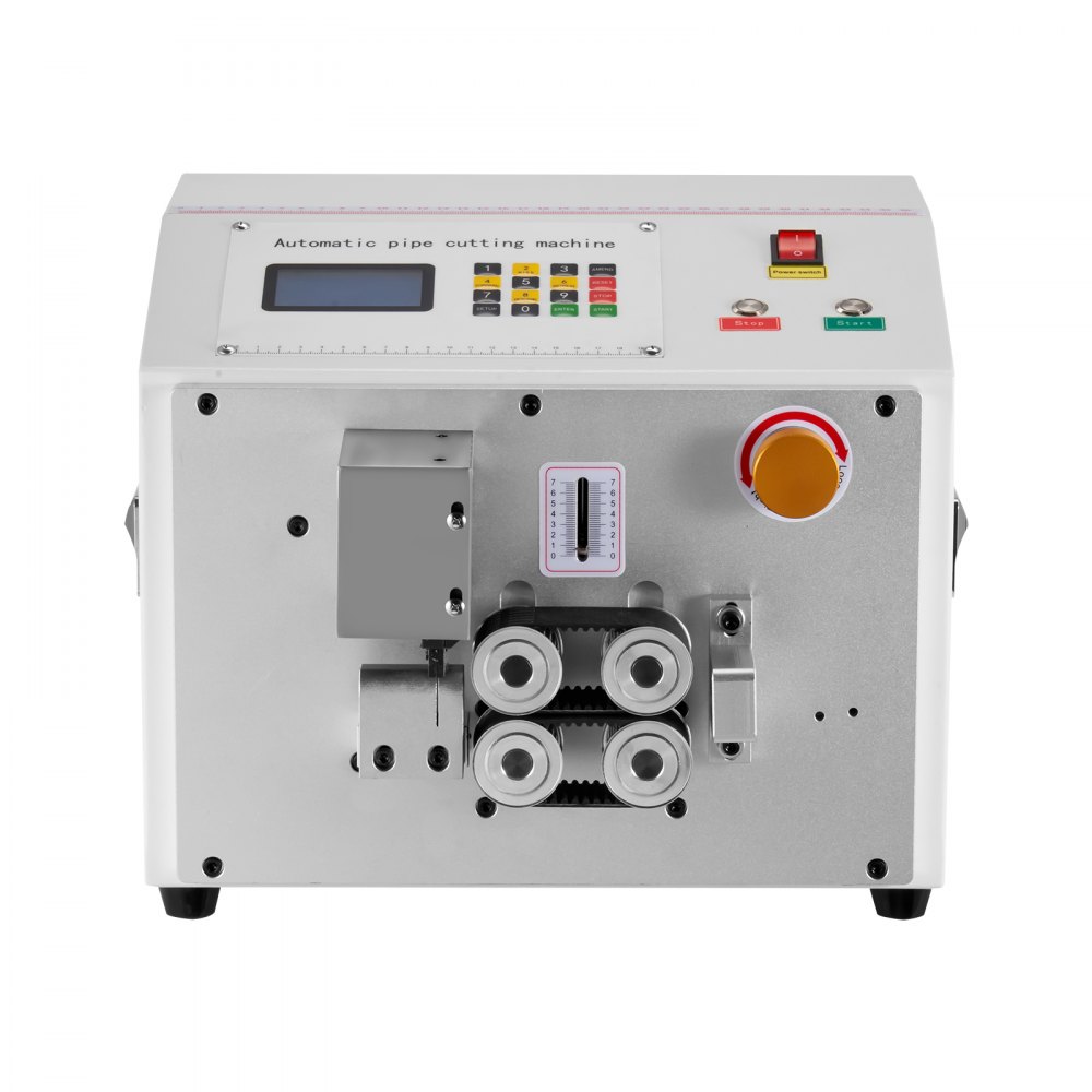 VEVOR Máquina Cortadora Automática de Tubos Termorretráctiles con Pantalla LCD, Diámetro de Corte de 1 mm a 20 mm y Longitud de Corte de 0,1 mm a 99999,9 mm, Ideal para Tubos de PVC, PE, Silicona