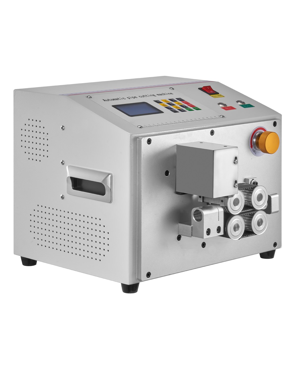 VEVOR Máquina Cortadora Automática de Tubos Termorretráctiles con Pantalla LCD, Diámetro de Corte de 1 mm a 20 mm y Longitud de Corte de 0,1 mm a 99999,9 mm, Ideal para Tubos de PVC, PE, Silicona