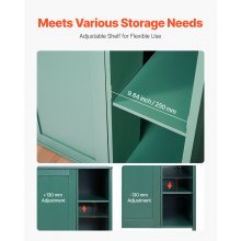 VEVOR Muebles de Baño Oculto para Gatos 1050 x 680 x 885 mm, Armario para Arenero con Toma de Corriente Integrada, Mueble con Estante Compatible con la Mayoría de las Cajas de Arena, Verde Oscuro