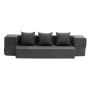VEVOR 3 en 1 Sofá Cama Plegable 1030 x 1930 x 225 mm con 3 Almohadas y Funda Lavable, Sofá Cama Convertible de Espuma Viscoelástica de Alta Densidad 25D para Sala de Estar, Dormitorio, Gris Oscuro