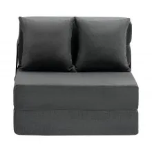VEVOR 3 en 1 Sofá Cama Plegable 1860 x 730 x 150 mm con 2 Almohadas, Gris Oscuro