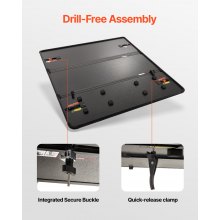 VEVOR Cubierta Triple Plegable para Caja de Camión Toyota 1750 x 1705 x 35 mm