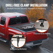 VEVOR Funda para caja de camioneta Tonneau triple plegable para Chevy Silverado GMC Sierra 1500 19-24