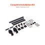 VEVOR Kit de Rieles para Puertas Corredizas Plegables de Granero, con Montaje Superior, Suave y Silencioso, Resistente, para Dos Puertas de Armario, Despensa y Lavandería, 1016 x 40 x 6 mm, Negro