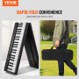 VEVOR Teclado de Piano Plegable con Soporte Portátil 88 Teclas Bluetooth y MIDI